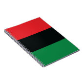 Rote, Schwarze und Grüne Flagge Notizblock (Rechte Seite)