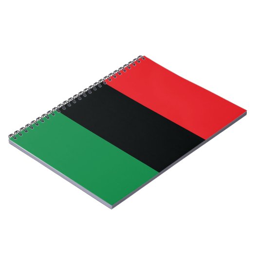 Rote, Schwarze und Grüne Flagge Notizblock (Linke Seite)