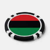 Rote, Schwarze und Grüne Flagge Pokerchips (Einzeln)