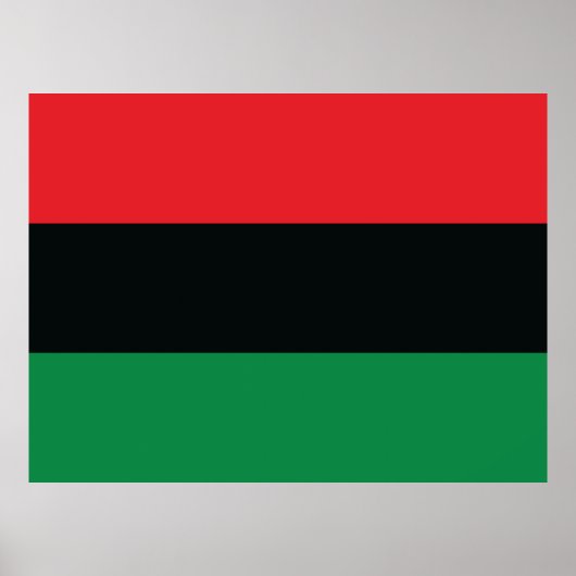 Rote, Schwarze und Grüne Flagge Poster (Vorne)
