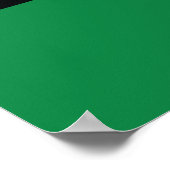 Rote, Schwarze und Grüne Flagge Poster (Ecke)