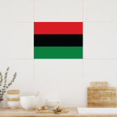 Rote, Schwarze und Grüne Flagge Poster (Küche)