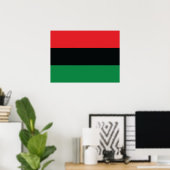 Rote, Schwarze und Grüne Flagge Poster (Heimbüro)