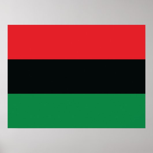 Rote, Schwarze und Grüne Flagge Poster (Vorne)