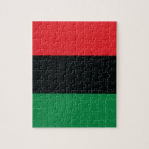 Rote, schwarze und grüne Flagge Puzzle