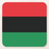 Rote, Schwarze und Grüne Flagge Rechteckiger Pappuntersetzer (Vorderseite)