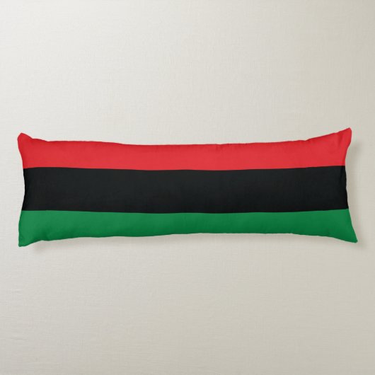 Rote, Schwarze und Grüne Flagge Seitenschläferkissen (Rückseite)