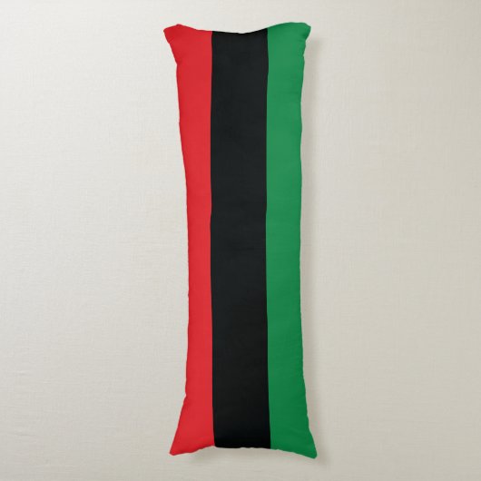 Rote, Schwarze und Grüne Flagge Seitenschläferkissen (Vorderseite Vertikal)