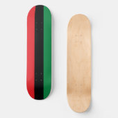 Rote, Schwarze und Grüne Flagge Skateboard (Vorderseite)
