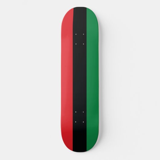 Rote, Schwarze und Grüne Flagge Skateboard (Vorderseite)