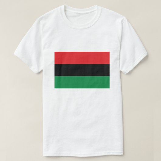 Rote, Schwarze und Grüne Flagge T-Shirt (Design vorne)