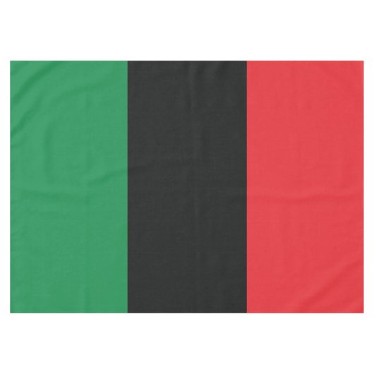 Rote, Schwarze und Grüne Flagge Tischdecke (Vorderseite (Horizontal))