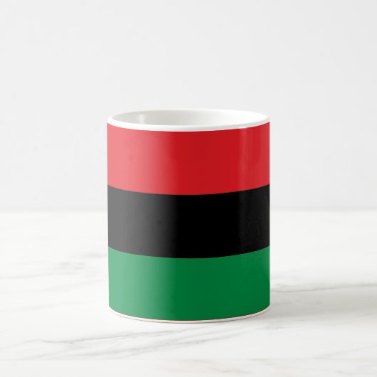 Rote schwarze und grüne Pan-Afrikanische UNIA Kaffeetasse (Mittel)