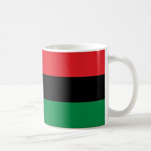 Rote schwarze und grüne Pan-Afrikanische UNIA Kaffeetasse (Rechts)