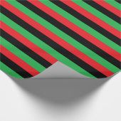 Rote, schwarze und grüne Streifen Geschenkpapier (Ecke)