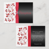 Rote, schwarze und weiße Empfang-Abschlusskarte Begleitkarte (Vorne/Hinten)