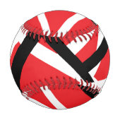 rote, schwarze und weiße Grafik Baseball (Rückseite)