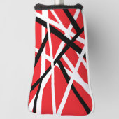 rote, schwarze und weiße Grafik Golf Headcover (Rotieren 90)