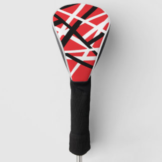 rote, schwarze und weiße Grafik Golf Headcover