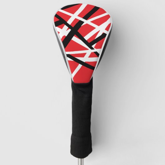 rote, schwarze und weiße Grafik Golf Headcover (Vorderseite)