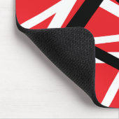 rote, schwarze und weiße Grafik Mousepad (Ecke)