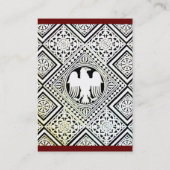 ROTE, SCHWARZE UND WEISSE ROMAN-MOTIFS AUS DEM DAM VISITENKARTE (Rückseite)