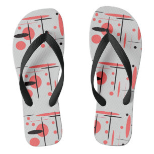 Rote, schwarze und weiße Sommer-Sandalen Badesandalen