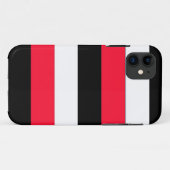 Rote, schwarze und weiße Streifen Case-Mate iPhone Hülle (Rückseite (Horizontal))
