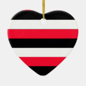 Rote, schwarze und weiße Streifen Keramikornament (Vorne)