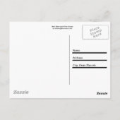 Rote, schwarze und weiße Streifen Postkarte (Rückseite)