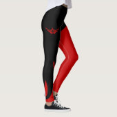 Rote schwarze Workout Leggings (Rechts)