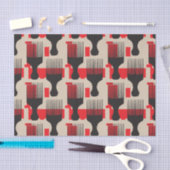 Rote schwarzes Haar-Kammafro-Auswahl Seidenpapier (Handwerk)