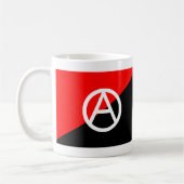 Rote Schwarzweiss-Anarchisten-Flaggen-Anarchie Kaffeetasse (Links)