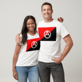 Rote Schwarzweiss-Anarchisten-Flaggen-Anarchie T-Shirt (Unisex)