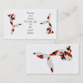 Rote, Schwarzweiss-Koi Visitenkarten Visitenkarte (Vorne/Hinten)