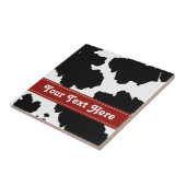 Rote Schwarzweiss-Rindleder-Keramik-Fliese Trivet Fliese (Seite)