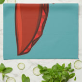 Rote Schwimmen-Kopffüßer Handtuch (Gefaltet)