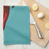 Rote Schwimmen-Kopffüßer Handtuch (Viertel Falte)