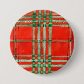 ROTE SCOTT TARTAN Round-Button-Taste Button (Vorderseite)