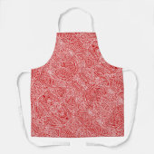 Rote Scribbleprint All-over Print-Schürze Schürze (Vorderseite)