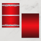 Rote Scroll-Klapptisch Großherzogin Platzkarte (Vorne/Hinten)
