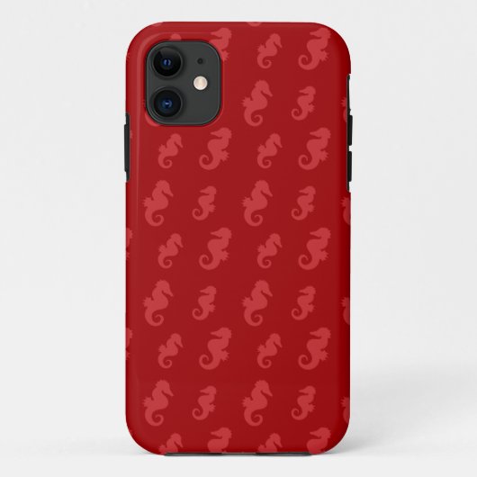 Rote Seepferde Case-Mate iPhone Hülle (Rückseite)