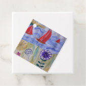 Rote Segel und Blume Geschenkanhänger (Beispiel)