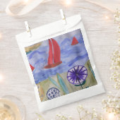 Rote Segel und Blume Geschenktütchen (Ausgeschnitten)