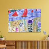 Rote Segel und Blume Leinwanddruck (Insitu (Wohnzimmer))