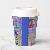 Rote Segel und Blume Pappbecher (Rechts)