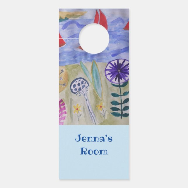 Rote Segel und Blume Türanhänger (Vorderseite)