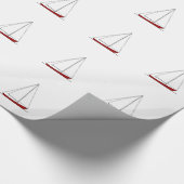 Rote Segelboote Geschenkpapier (Ecke)