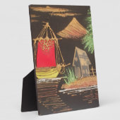 Rote Segelboote Landschaft Ölgemälde Kunst drucken Fotoplatte (Seite)