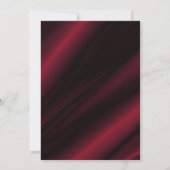 Rote Seide Mit Monogramm Einladung (Rückseite)